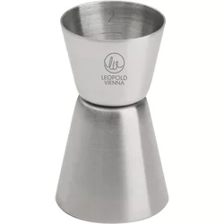 LEOPOLD VIENNA Jigger barski merilec 2+4 cl, nerjavno jeklo, mat, 88 mm, premer: 50 mm