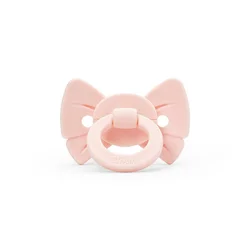 Elodie misty pink binky bow silikonska cucla za novorođenče