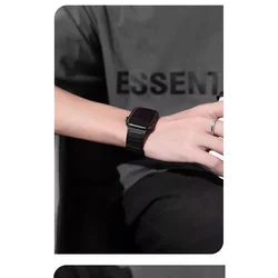 Biaodaige Zamenska narukvica za pametni sat za Apple Watch, Crna