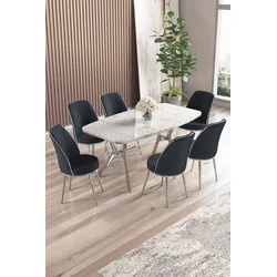 Hanah Home Trpezarijski set, 7 komada, Teget