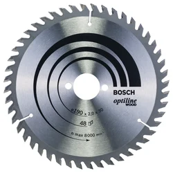 Bosch List kružne testere Optiline Wood 2608641186, 190 x 30 x 2,0 mm, 47