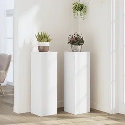 Stalci za biljke 2 kom bijeli 25x25x80 cm konstruirano drvo