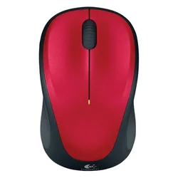Logitech M235 Bežični optički miš, Za levoruke i desnoruke, Crno-crveni