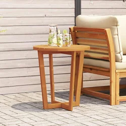 Okrugli vrtni bočni stolić O70x75 cm Masivno drvo akacije