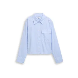 TOM TAILOR DENIM Bluza modra/bela