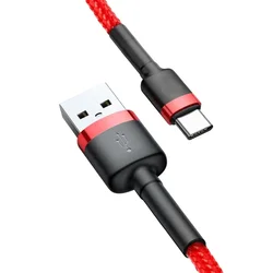 Sign Cafule USB-C kabel 2A, 2m - rdeč