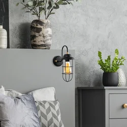 Opviq Zidna lampa E27 Socket, Crno-Zlatna
