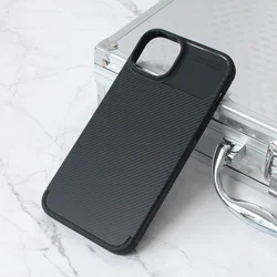 Maska za mobilni telefon iPhone 15 Plus DEFENDER CARBON, Crna