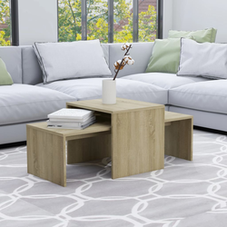 Set stolića za kavu boja hrasta sonome 100 x 48 x 40 cm drvena