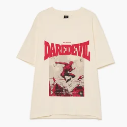 Cropp - Majica s potiskom Daredevil - kremna