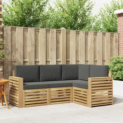 Setovi sofa 4 pcs Bijela i antracit 191 x 132,5 x 73 cm