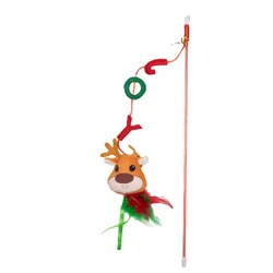 shumee Uniq Pets | Swishy - mačja igrača | Palica v obliki severnega jelena 40 cm - Palica v obliki severnega jelena 40 cm