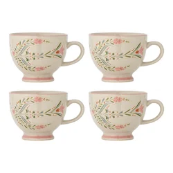 Bele keramične skodelice v kompletu 4 ks 400 ml Rosalynde – Bloomingville