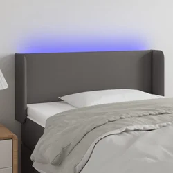LED uzglavlje sivo 83x16x78/88 cm od umjetne kože