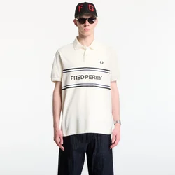 Majice Fred Perry Fred Perry Graphic Polo Shirt Ecru M