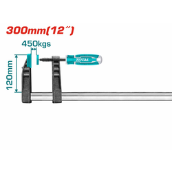 TOTAL Stolarska stega F 12x300mm
