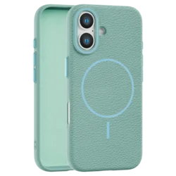 Leather Grip MagSafe maska za iPhone 16 Plus - Tirkizna