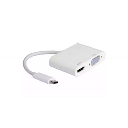 E-GREEN Adapter USB 3.1 Tip C - HDMI+VGA m/f