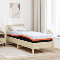 Madrac Bijela i siva 80 x 200 cm Žakar tkanina