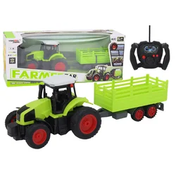 RC traktor na daljinsko upravljanje s prikolico 1:16 zelene barve