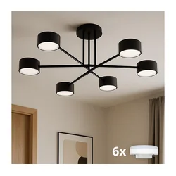 Brilagi - LED RGB prigušiva plafonska lampa MONO 6xGX53/14W/230V Wi-Fi Tuya crna