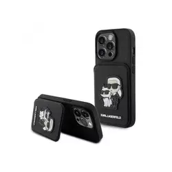 Apple Karl Lagerfeld and Choupette Maska za iPhone 15 Pro Max, Sa pregradom, Crna