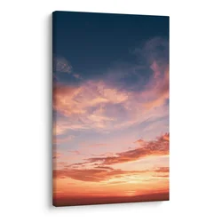 Slika večerno nebo v pastelnih tonih - 20x30