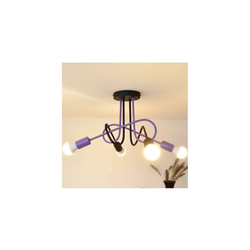 Plafonski luster OXFORD 4xE27/15W/230V crna/ljubičasta