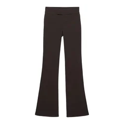 Pull&Bear Hlače temno rjava