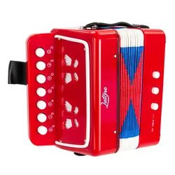 Latone Akordino Harmonika z gumbi Red