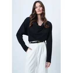 Trend Alacati Stili Ženska bluza dugih rukava Alc-X13126, Crna
