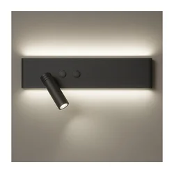 LED zidno spot svetlo RESORT LED/10W/230V + LED/3W crno levo