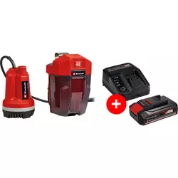 Einhell Akumulatorska potopna pumpa za čistu vodu GE-PP 18 RB Li-Solo + Einhell Power-X-Change 18V 2.5 Ah Starter-Kit