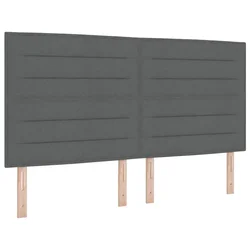 Vidaxl Vzglavje Temno siva 180 cm blago