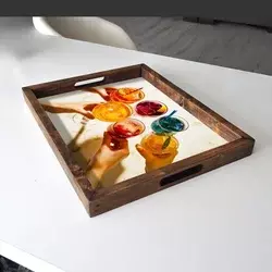 Aberto Design Poslužavnik REF043 48 x 38 x 4 cm, Šareni