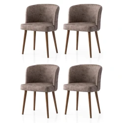 Hanah Home Set stolica Zen, 57x81x57 cm, 4 komada, Braon