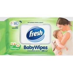 Fresh Baby chamomile Vlažne maramice, 64 kom, sa poklopcem