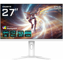 Gigabyte gaming monitor 27” 180Hz QHD 2560x1440 SS IPS/ KVM/ Flicker-Free/ Low Blue Light M27QA ICE EK1