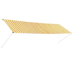 Tenda na uvlačenje 400 x 150 cm žuto-bijela