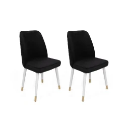 Hanah Home Set trpezarijskih stolica Hugo 406 V2, 2 komada, Crni