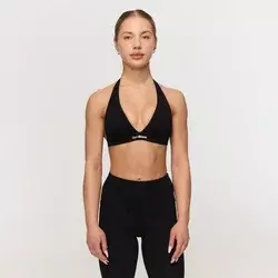 GymBeam Fierce Halter Sports Bra Black
