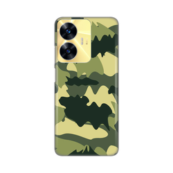 Silikonska maska za Realme C55 Army Print Skin maslinasta