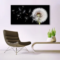 tulup.si Steklena slika Dandelion 140x70 cm 4 obešalnika