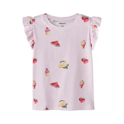 NAME IT Majica NMFJOVINER limona/jelka/rosé/temno rdeča
