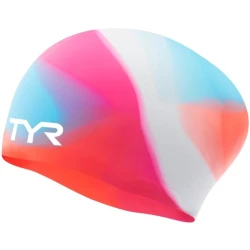Tyr tie dye long hair silicone cap junior blue/pink