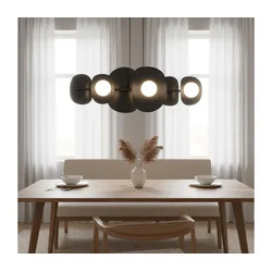 Luster na sajli ELEMENTI 6xG9/8W/230V crni