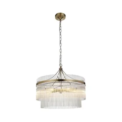 Endon 99166 - Luster na lancu MARIETTA 5xE14/7W/230V mesing/prozirno