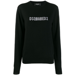 Dsquared2 - contrast logo sweater - women - Black