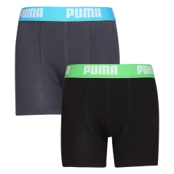 Puma Boys Basic Boxer 2 Pack, Gray, Size 14, Clothing