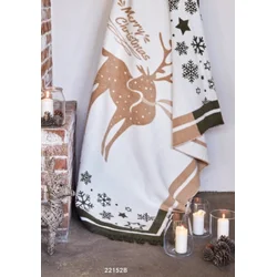 Dekordom Ćebe cotton christmas 150x200 - 22152-b - raindeer gold ( 023774 )